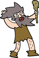 cartoon doodle crazy caveman