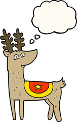 thought bubble cartoon reindeer