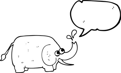 speech bubble cartoon elephant