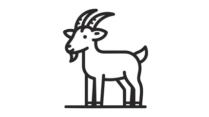 goat animal icon vector illustration on white background