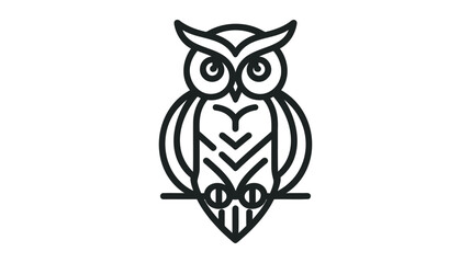 owl made in line art style. vector illustration on white background