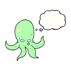 thought bubble cartoon octopus