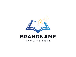 Book logo design. isolated in white background. book icon. modern design. vector illustration