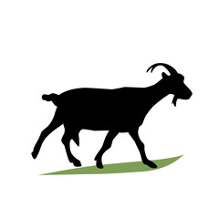 Goat vector icon silhouette