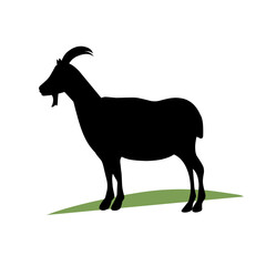 Goat vector icon silhouette