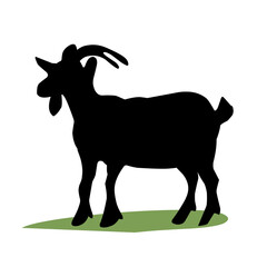 Goat vector icon silhouette