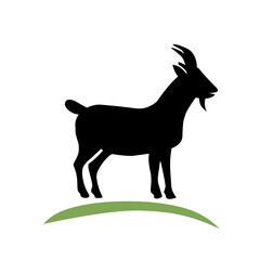 Goat vector icon silhouette