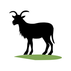 Goat vector icon silhouette