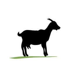 Goat vector icon silhouette