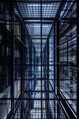 Industrial Gridwork: A Server Room Illuminated