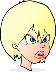 cartoon annoyed woman