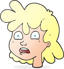 cartoon female face