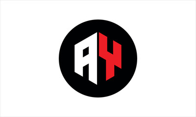 AY initial letter polygon icon gaming logo design vector template. batman logo, sports logo, monogram, falcon, war game, symbol, playing logo, abstract, fighting, typography, icon, minimal, premier 