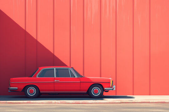 Kunst mit Auto, minimalistisch