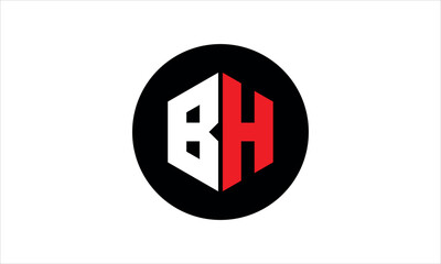 BH initial letter polygon icon gaming logo design vector template. batman logo, sports logo, monogram, falcon, war game, symbol, playing logo, abstract, fighting, typography, icon, minimal, premier 