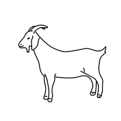 Outline draw goat