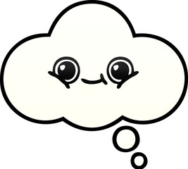 gradient shaded cartoon thought bubble