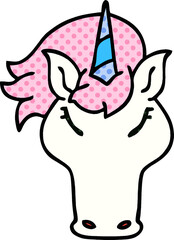 quirky comic book style cartoon unicorn