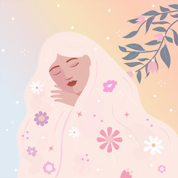 attractive gorl with long hair
