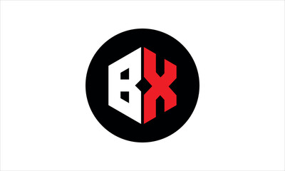 BX initial letter polygon icon gaming logo design vector template. batman logo, sports logo, monogram, falcon, war game, symbol, playing logo, abstract, fighting, typography, icon, minimal, premier  - obrazy, fototapety, plakaty