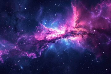 Celestial spectacle vibrant galaxy vista - obrazy, fototapety, plakaty