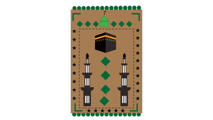 islamic icon or jaynamz illustrations isolated with white background - obrazy, fototapety, plakaty