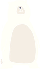 flat color style cartoon polar bear