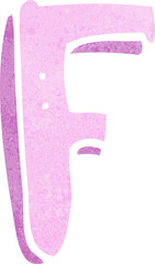 cartoon letter F
