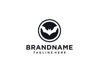 Bat icon illustration on white background. bat logo design vector