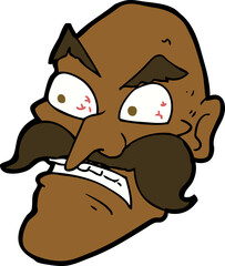 cartoon angry old man