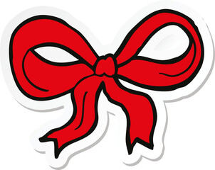 sticker of a cartoon decorative bow