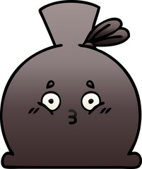 gradient shaded cartoon sack