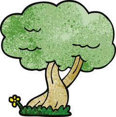 cartoon doodle tree