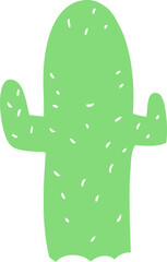 flat color style cartoon cactus
