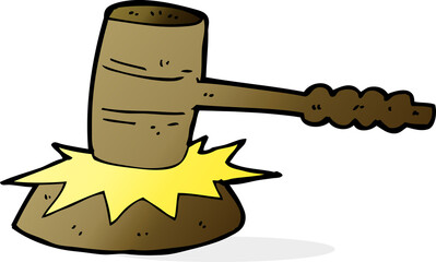 cartoon gavel banging