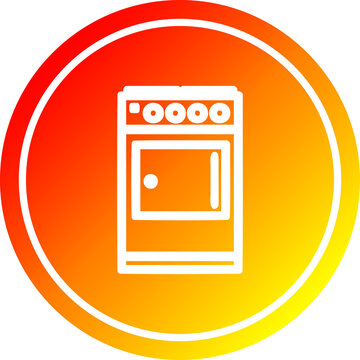 kitchen cooker circular in hot gradient spectrum