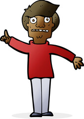 cartoon man asking question