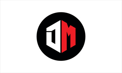 DM initial letter polygon icon gaming logo design vector template. batman logo, sports logo, monogram, falcon, war game, symbol, playing logo, abstract, fighting, typography, icon, minimal, premier 
