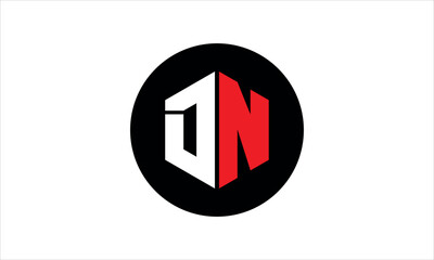 DN initial letter polygon icon gaming logo design vector template. batman logo, sports logo, monogram, falcon, war game, symbol, playing logo, abstract, fighting, typography, icon, minimal, premier 