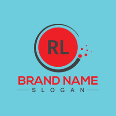 Letter RL initial logo or monogram design