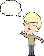 cartoon man asking question with thought bubble