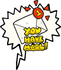 speech bubble cartoon email