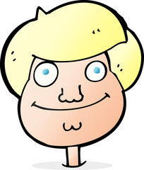cartoon happy boy's face