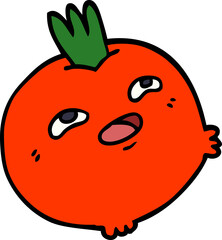 cartoon doodle happy root vegetable