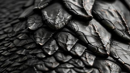 black dragon scale leather texture pattern, realistic looking - obrazy, fototapety, plakaty