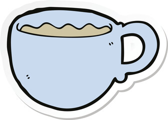 sticker of a cartoon coffee cup