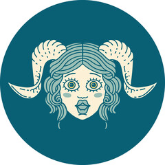 tiefling character face icon