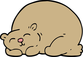cartoon doodle content bear sleeping