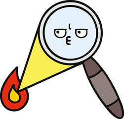 cute cartoon magnifying glass