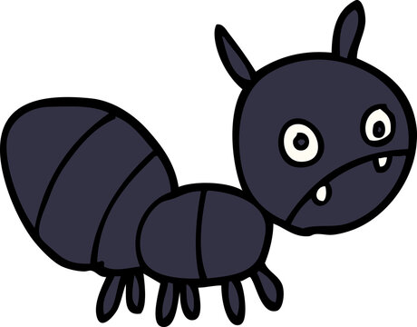cartoon doodle anxious ant